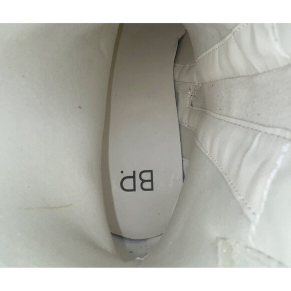 BP Women’s Ivory White PU Leather Platform Chunky Milo Ankle Boots 6.5M - Picture 7 of 10